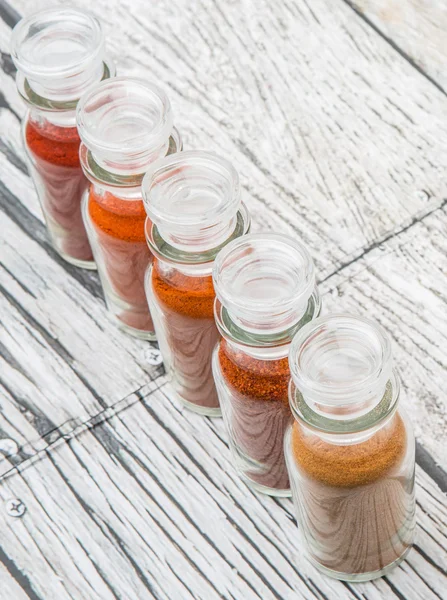 Cayenne Powder, Chilly Powder And Paprika Powder — Stock Photo, Image