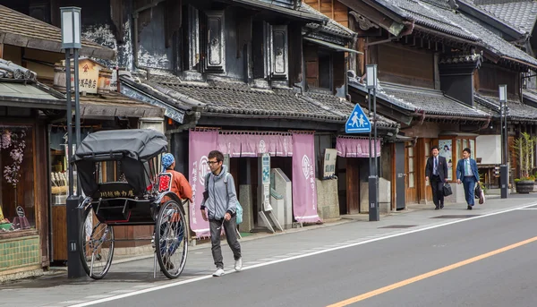 Rickshaw avdragare, Kawagoe, Saitama, Japan — Stockfoto