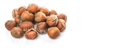 Beyaz arkaplanda fındık