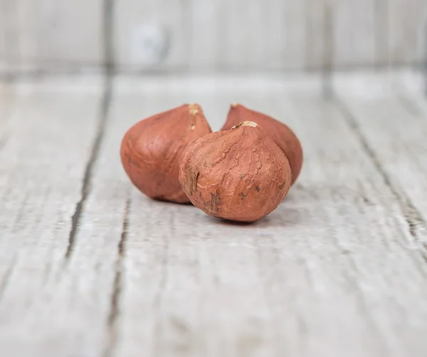 Peeled Group of Hazelnuts — Stock Photo, Image