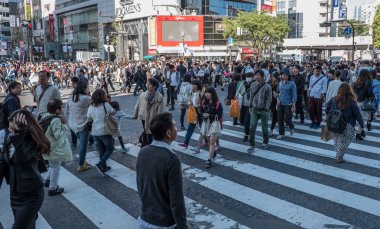 Shibuya, Tokyo, Japonya sokak sahne görünümünü