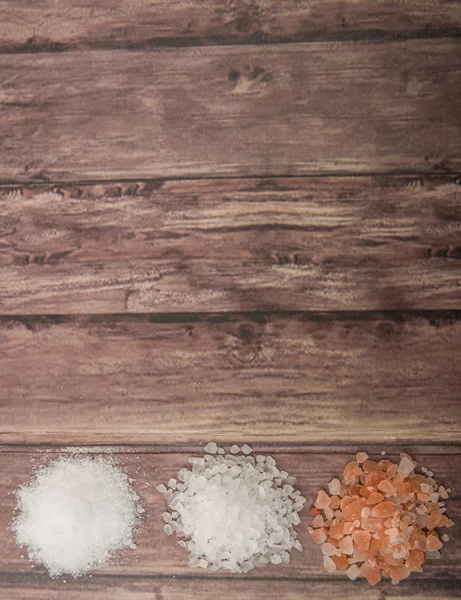 Το επιτραπέζιο αλάτι, χοντρό αλάτι και Αλάτι Ιμαλαΐων — Φωτογραφία Αρχείου