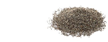Beyaz arka plan üzerinde siyah haşhaş tohumu