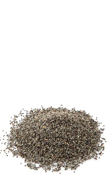 Семена Черного Мака Белом Фоне — стоковое фото