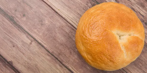 Homemade Plain Bagel — Stock Photo, Image