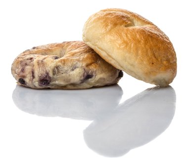 Ev yapımı yaban mersinli çörek ve düz simit