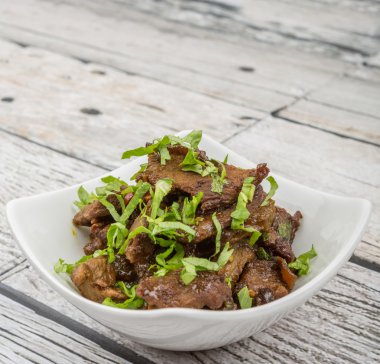 Malezya çanak heyecan kıyılmış sığır kızarmış 