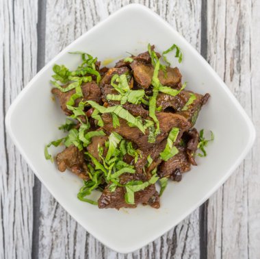 Malezya çanak heyecan kıyılmış sığır kızarmış 