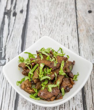 Malezya çanak heyecan kıyılmış sığır kızarmış 