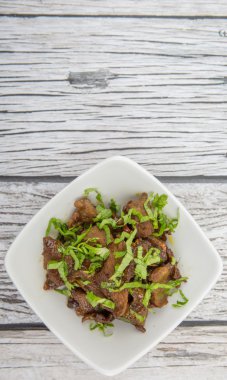 Malezya çanak heyecan kıyılmış sığır kızarmış 