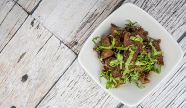 Malezya çanak heyecan kıyılmış sığır kızarmış 