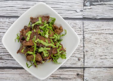 Malezya çanak heyecan kıyılmış sığır kızarmış 