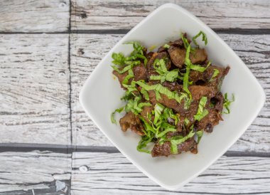 Malezya çanak heyecan kıyılmış sığır kızarmış 