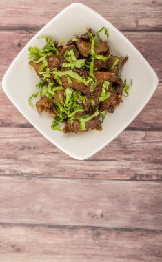 Malezya çanak heyecan kıyılmış sığır kızarmış 