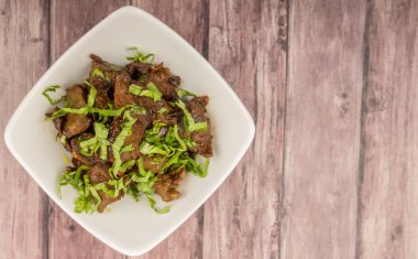 Malezya çanak heyecan kıyılmış sığır kızarmış 