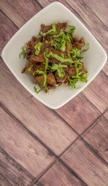 Malezya çanak heyecan kıyılmış sığır kızarmış 