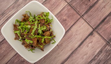 Malezya çanak heyecan kıyılmış sığır kızarmış 