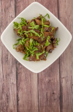 Malezya çanak heyecan kıyılmış sığır kızarmış 