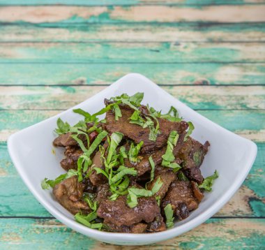 Malezya çanak heyecan kıyılmış sığır kızarmış 