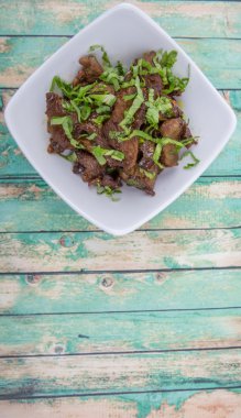 Malezya çanak heyecan kıyılmış sığır kızarmış 