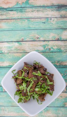 Malezya çanak heyecan kıyılmış sığır kızarmış 