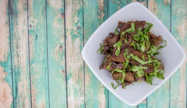 Malezya çanak heyecan kıyılmış sığır kızarmış 