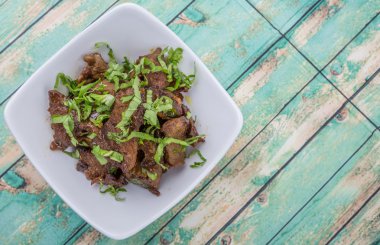 Malezya çanak heyecan kıyılmış sığır kızarmış 