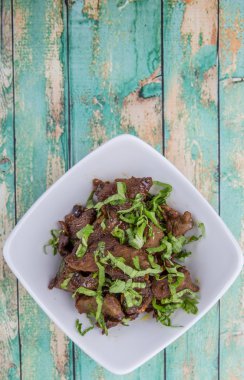 Malezya çanak heyecan kıyılmış sığır kızarmış 