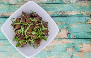 Malezya çanak heyecan kıyılmış sığır kızarmış 