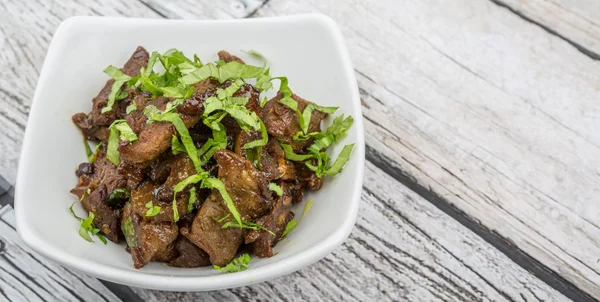 Малазийское блюдо помешивает жареную говядину — стоковое фото