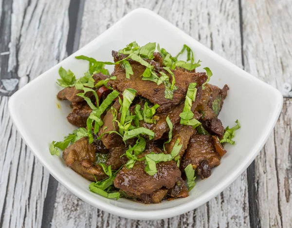 Malaysische Gericht rühren gebratenes Rindfleisch — Stockfoto