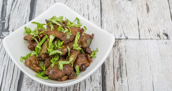 Malaysian dish stir fried chopped beef — Stock Photo, Image