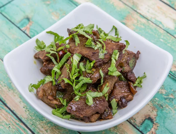 Malaysische Gericht rühren gebratenes Rindfleisch — Stockfoto