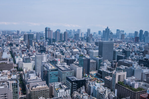 TOKYO, JAPAN - MAY 30TH, 2016. View of Tokyo buildings and skyline.