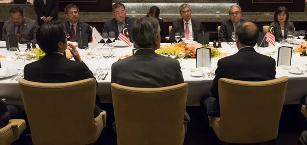 Deputy Prime Minister of Malaysia Ahmad Zahid Hamidi in a meeting with Japanese officials. — Stockfoto
