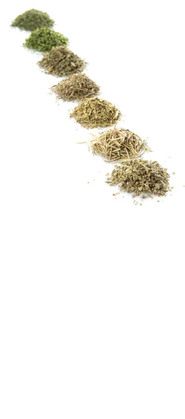 Varietà di erbe essiccate — Foto Stock