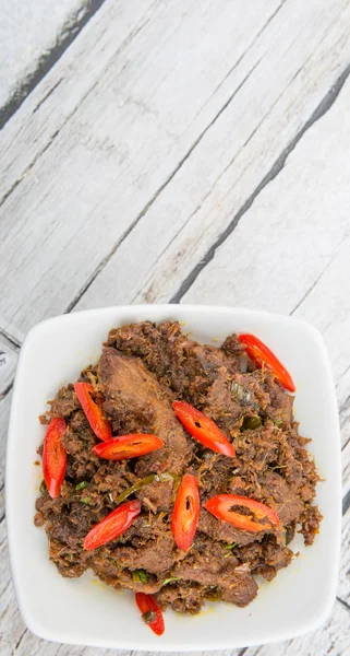Malezya çanak Rendang Tok veya sığır eti haşlanmış Kuru