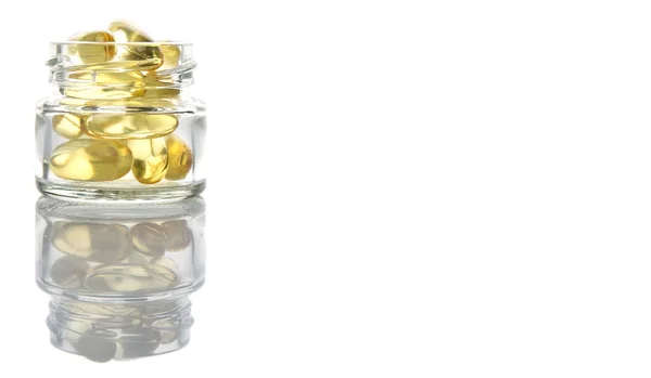 Fish oil supplement capsule — Stock Photo, Image