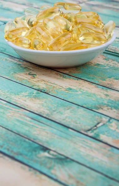 Kapsułki suplement oleju ryb — Zdjęcie stockowe