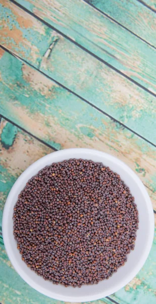 Semillas de mostaza marrón — Foto de Stock