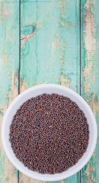 Brown Mustard Seeds — Stock Photo, Image