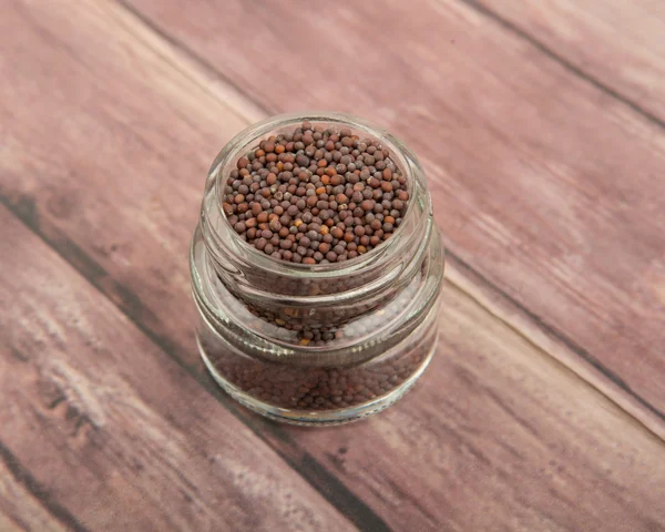 Brown Mustard Seeds — Stock Photo, Image