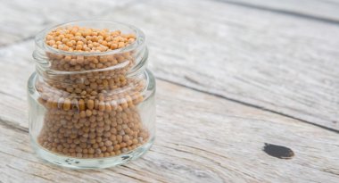 cam kavanoza hardal tohumu