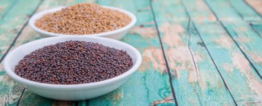 Sarı ve kahverengi hardal tohumu