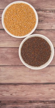 Sarı ve kahverengi hardal tohumu