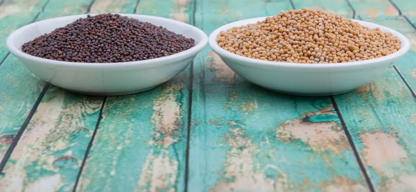 Sarı ve kahverengi hardal tohumu