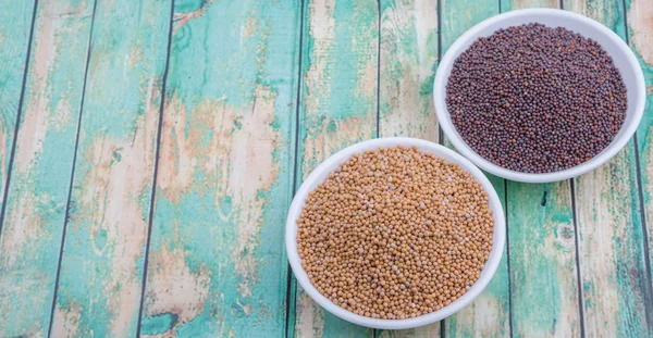 Sarı ve kahverengi hardal tohumu