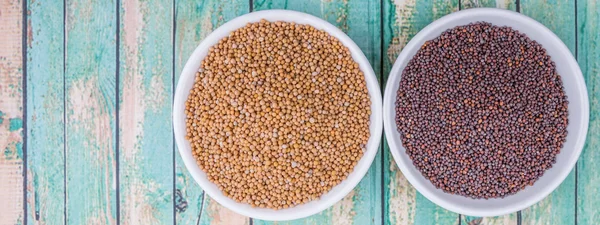 Sarı ve kahverengi hardal tohumu