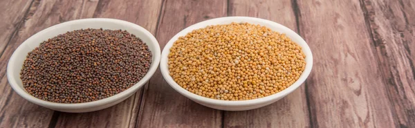 Sarı ve kahverengi hardal tohumu