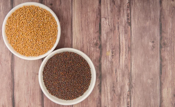 Sarı ve kahverengi hardal tohumu